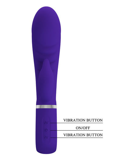 Prescott Super Soft Rabbit Silicone Vibrator - Purple | 6959532334791 | Available at EroticWarehouse.com