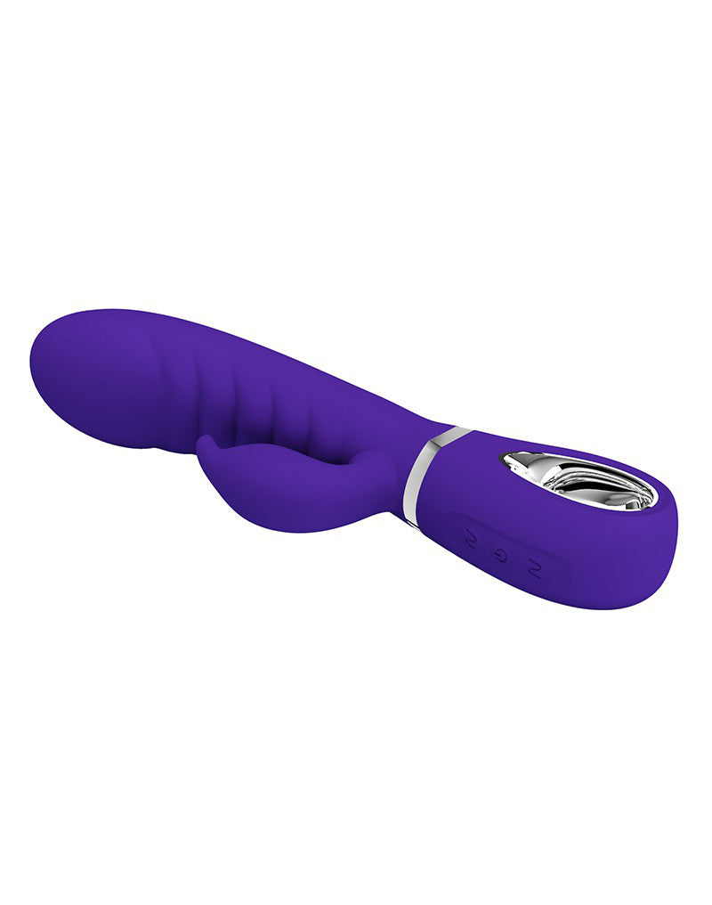Prescott Super Soft Rabbit Silicone Vibrator - Purple | 6959532334791 | Available at EroticWarehouse.com