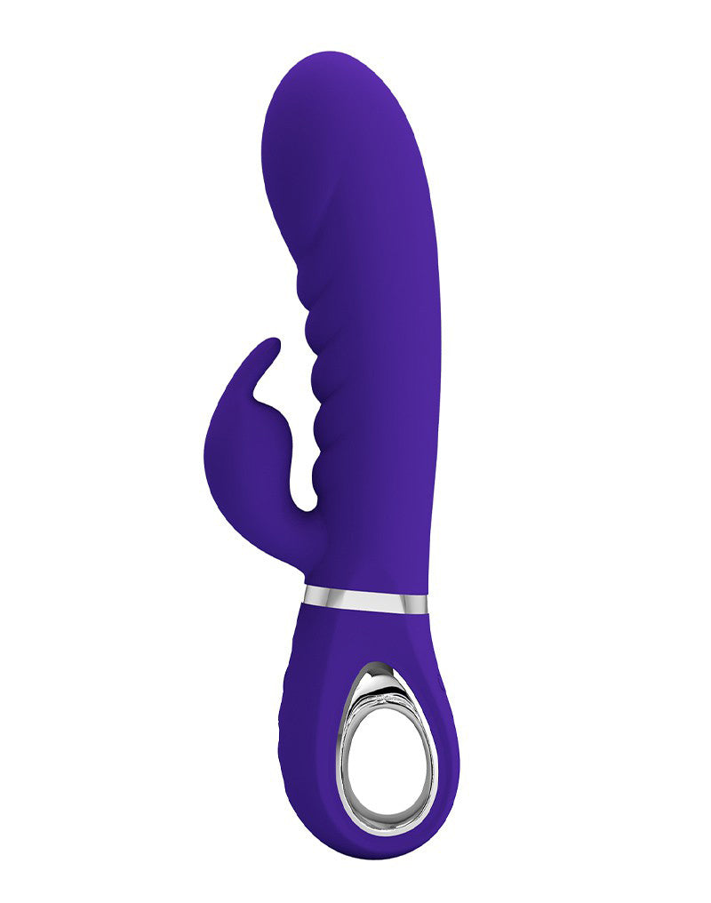 Prescott Super Soft Rabbit Silicone Vibrator - Purple | 6959532334791 | Available at EroticWarehouse.com