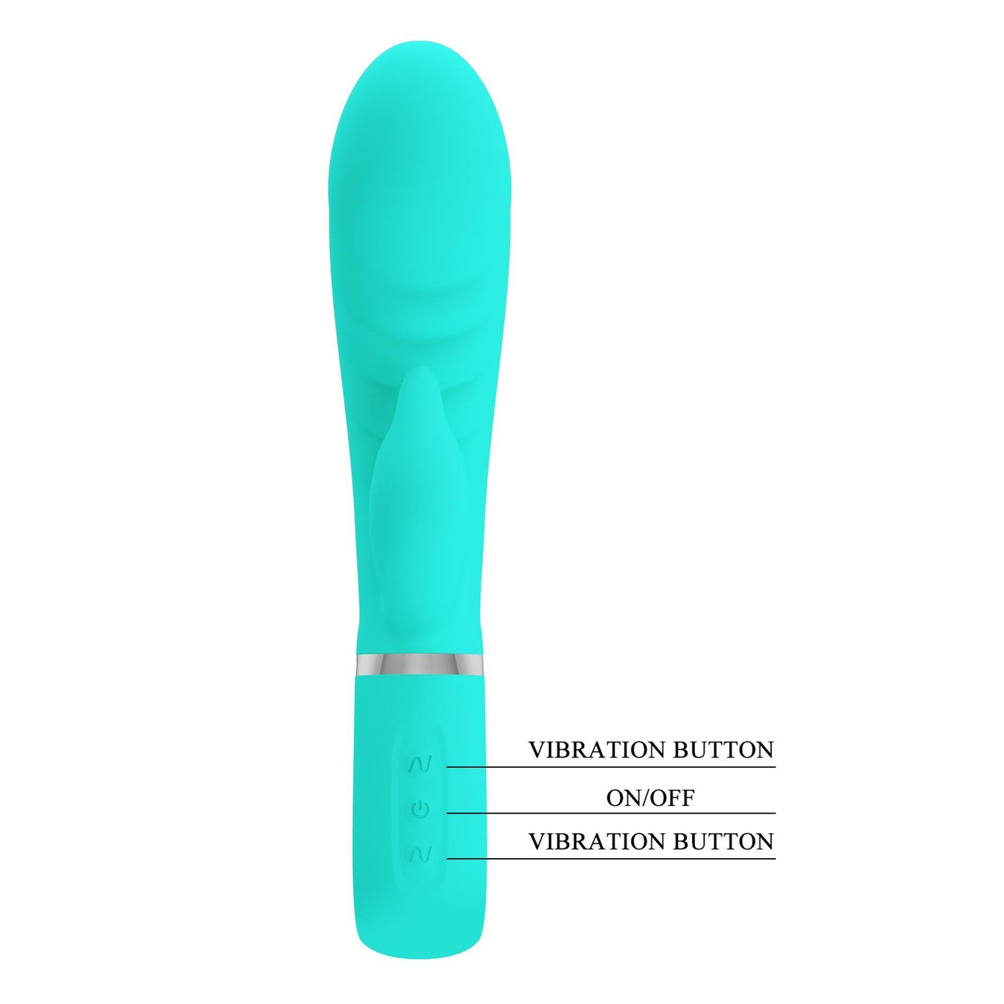Prescott Super Soft Rabbit Silicone Vibrator - Vibrator -Teal | 6959532334944 | Available at EroticWarehouse.com