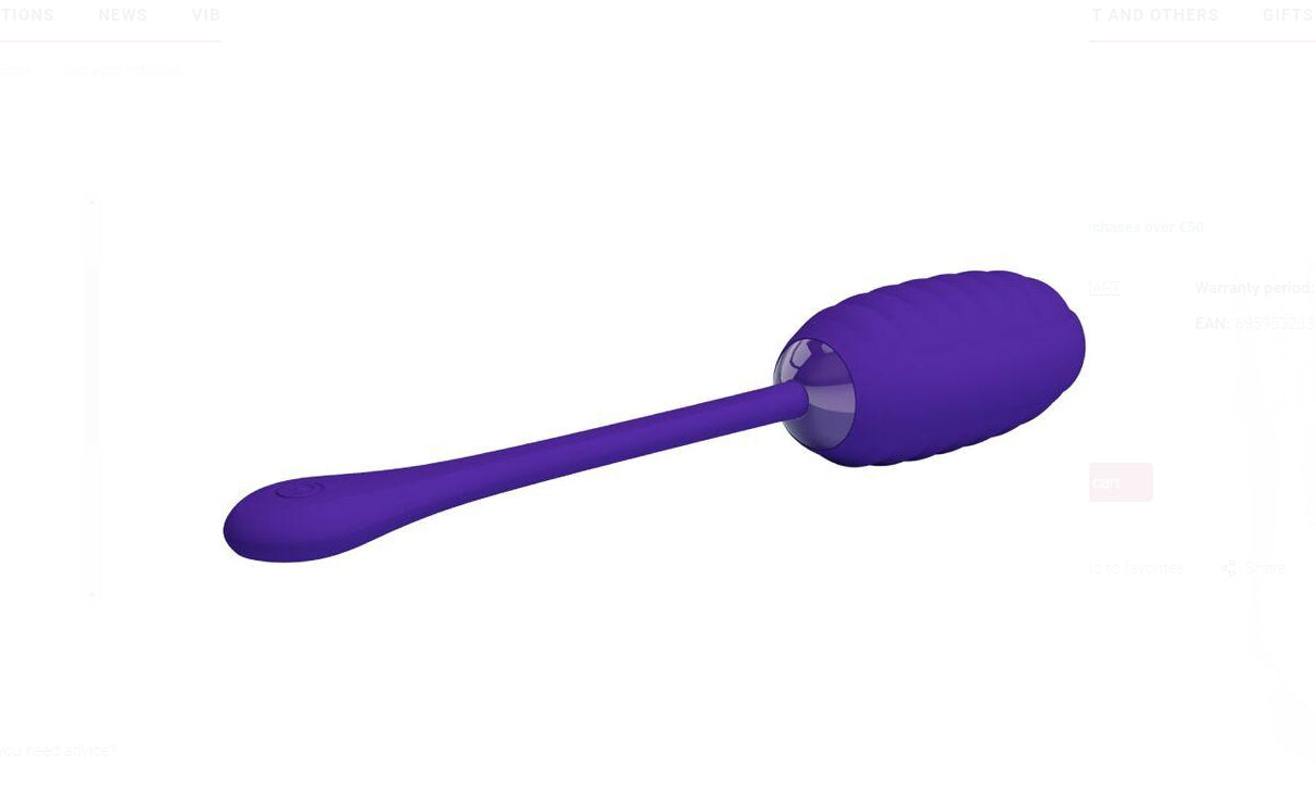 Kirk Rechargeable Vibrating Egg - Purple | 6959532334876 | Available at EroticWarehouse.com