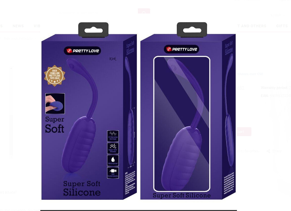 Kirk Rechargeable Vibrating Egg - Purple | 6959532334876 | Available at EroticWarehouse.com
