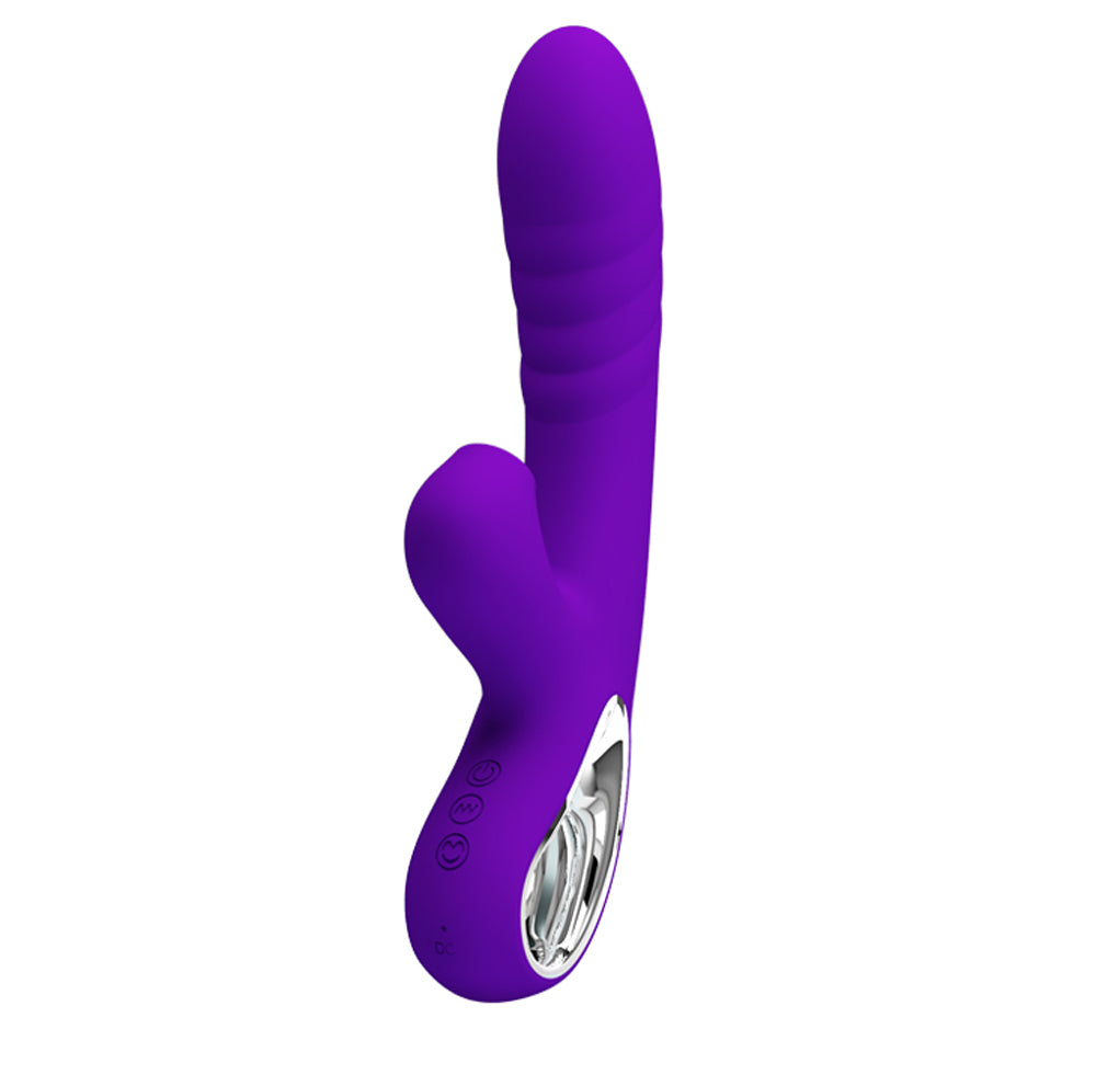 Pretty Love Jersey Sucking and Vibrating Rabbit - Purple | 6959532333374 | Available at EroticWarehouse.com
