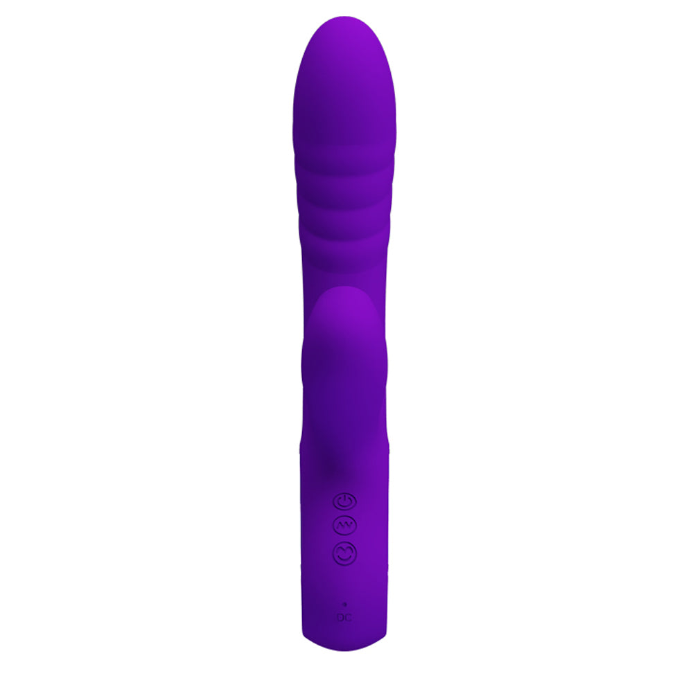 Pretty Love Jersey Sucking and Vibrating Rabbit - Purple | 6959532333374 | Available at EroticWarehouse.com