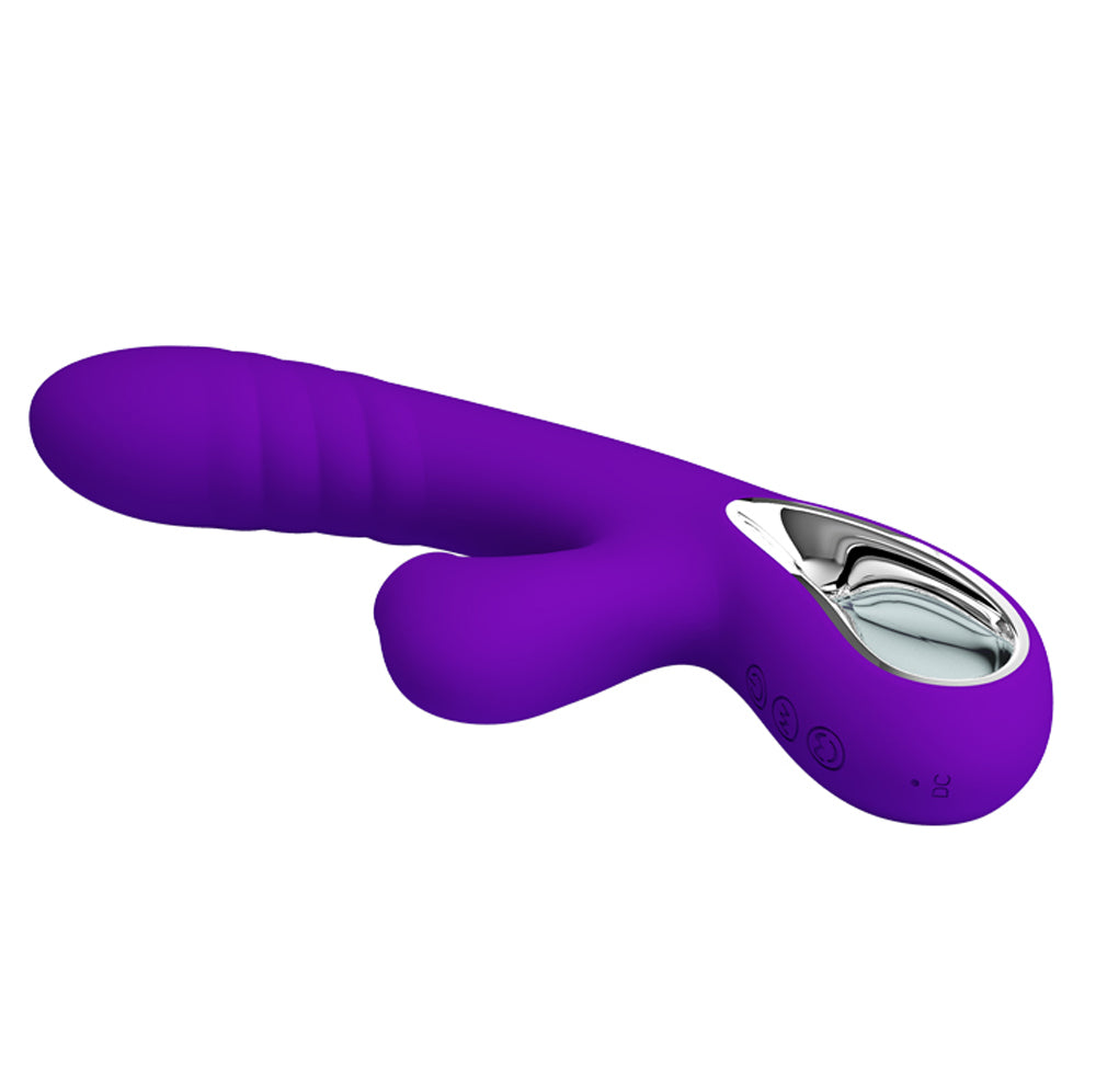 Pretty Love Jersey Sucking and Vibrating Rabbit - Purple | 6959532333374 | Available at EroticWarehouse.com