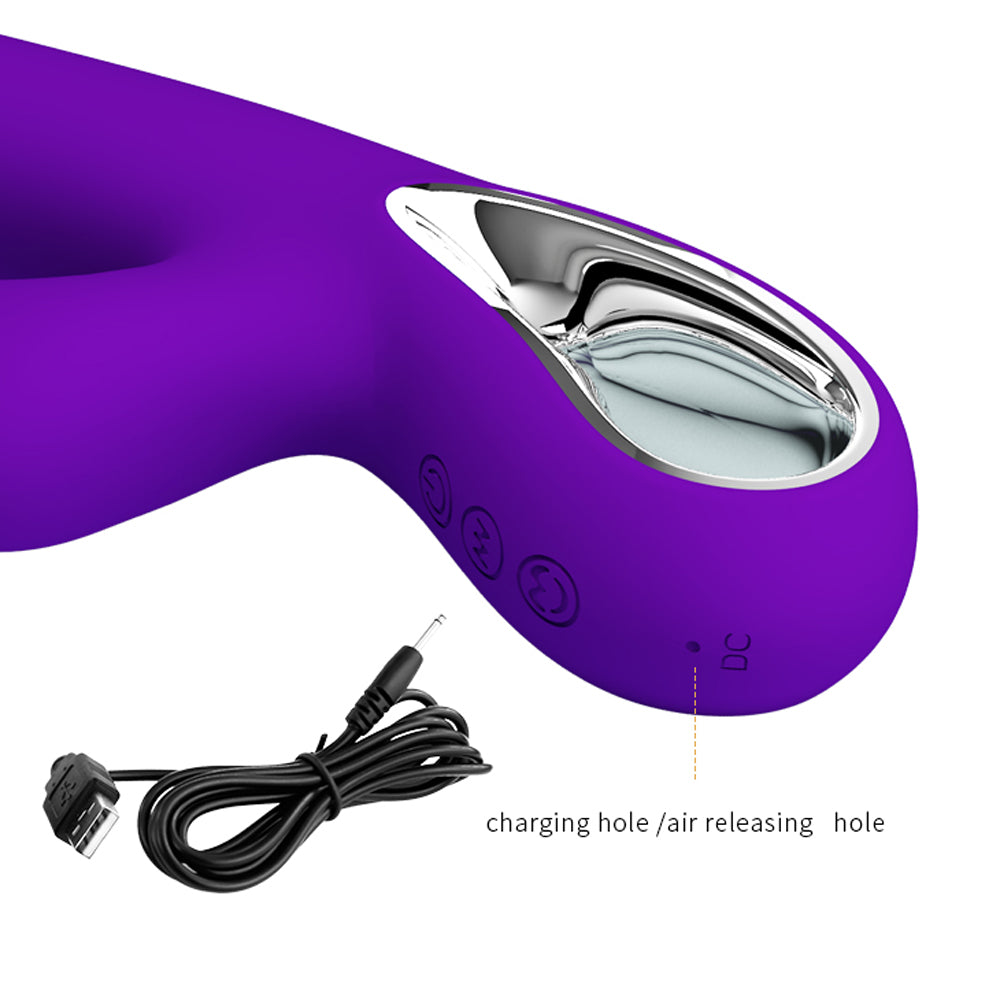 Pretty Love Jersey Sucking and Vibrating Rabbit - Purple | 6959532333374 | Available at EroticWarehouse.com