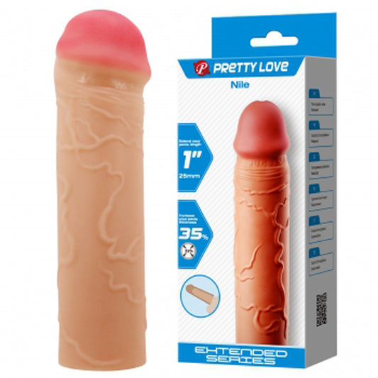 Nile Extended Penis Sleeve - Light by Pretty Love 6959532360363 available at EroticWarehouse.com