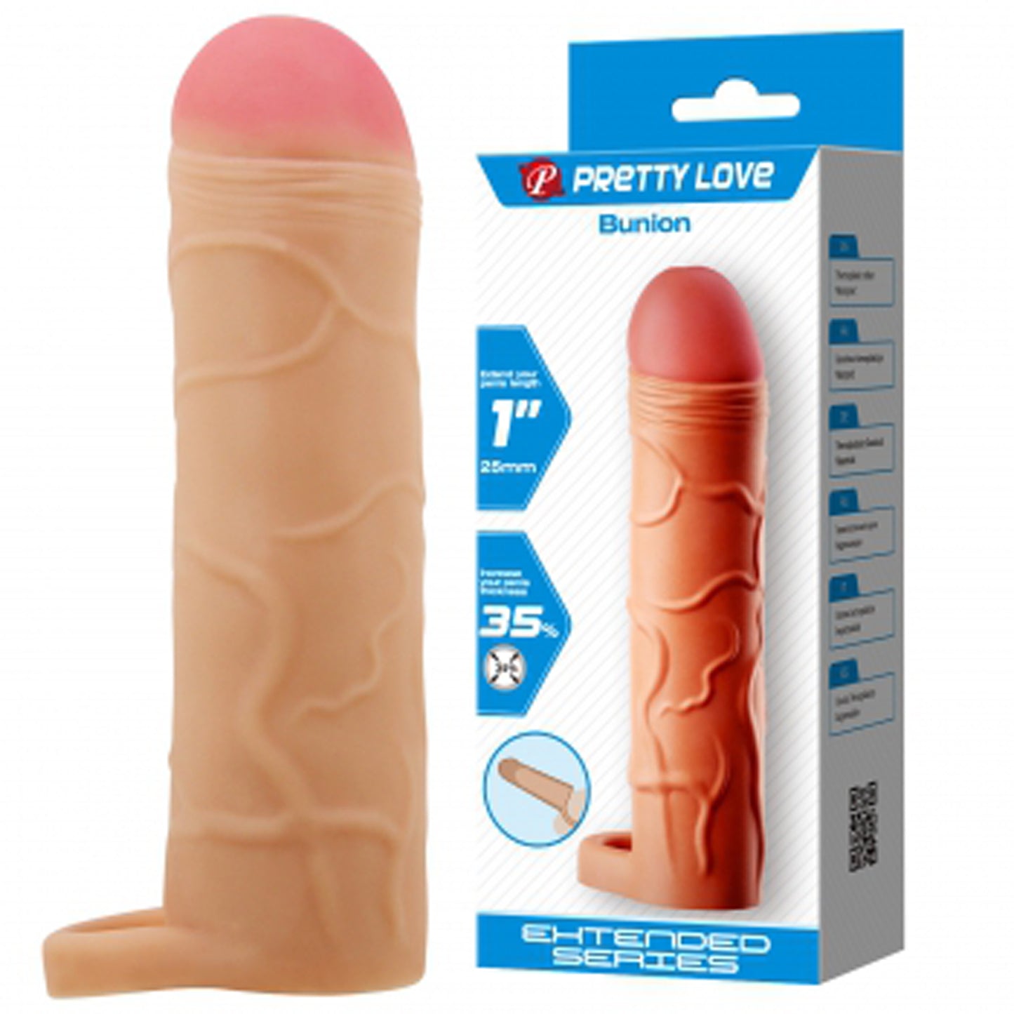 Bunion Extended Penis Sleeve - Light | 6959532360370 | Available at EroticWarehouse.com