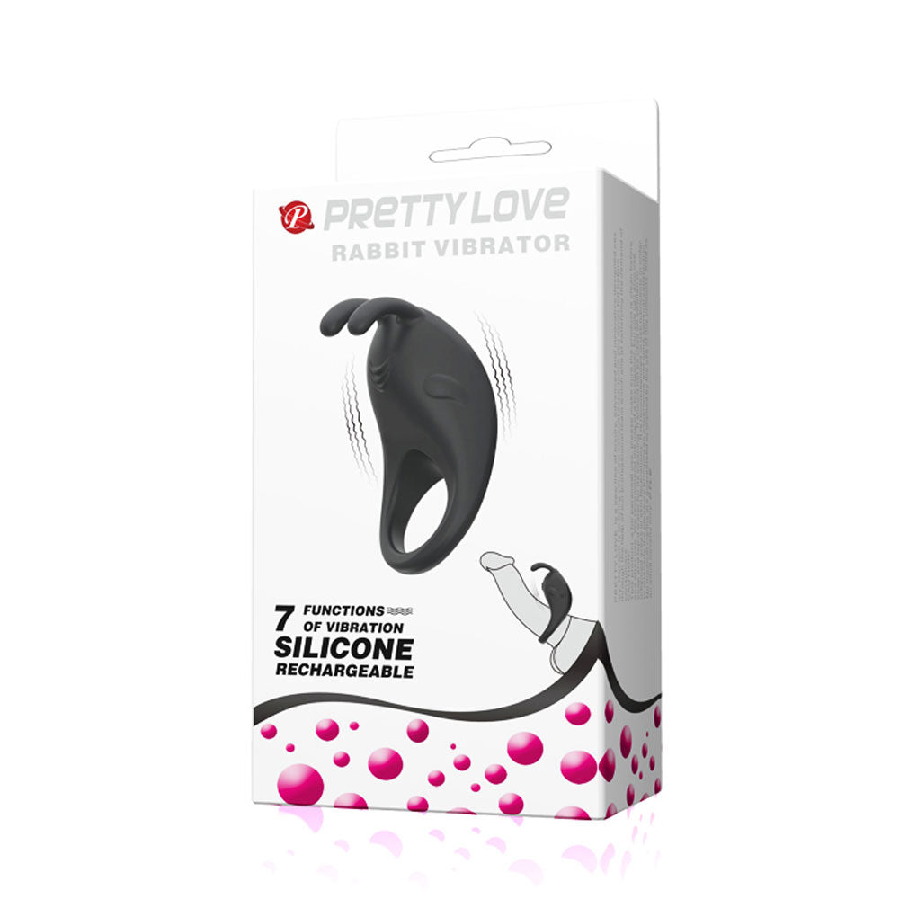 Pretty Love Rabbit Vibrator - Black | 6959532318913 | Available at EroticWarehouse.com