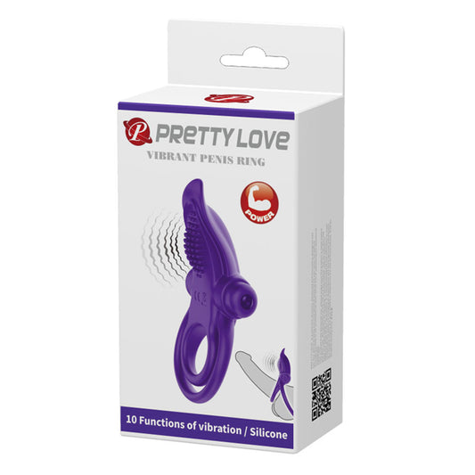 Pretty Love Vibrant Penis Ring - Purple | 6959532324211 | Available at EroticWarehouse.com