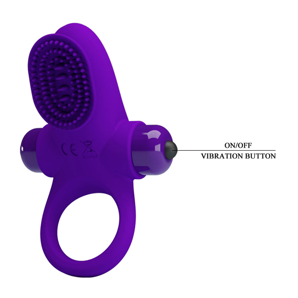 Pretty Love Vibrating Cock Ring II - Purple | 6959532324235 | Available at EroticWarehouse.com