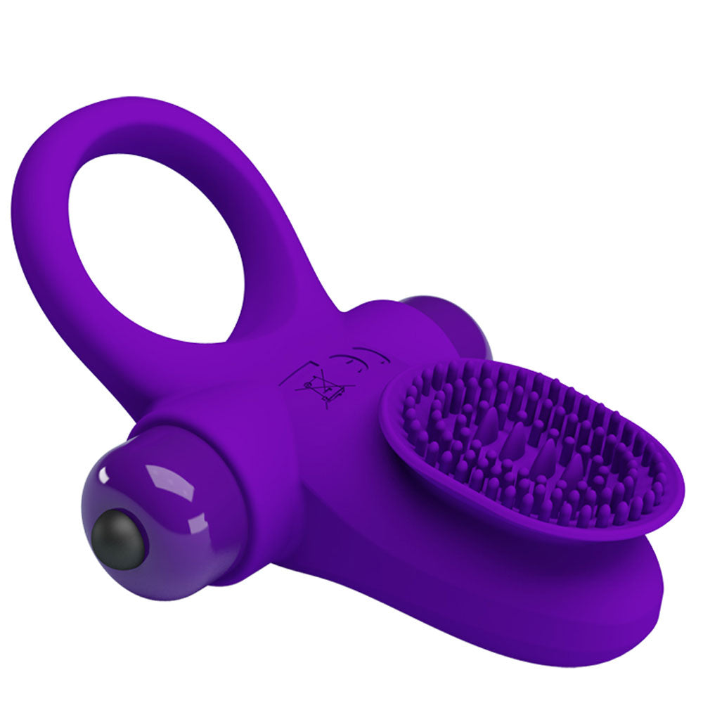 Pretty Love Vibrating Cock Ring II - Purple | 6959532324235 | Available at EroticWarehouse.com