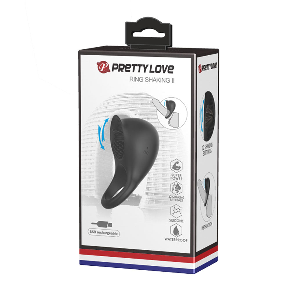 Pretty Love Ring Shaking II - Black | 6959532325119 | Available at EroticWarehouse.com