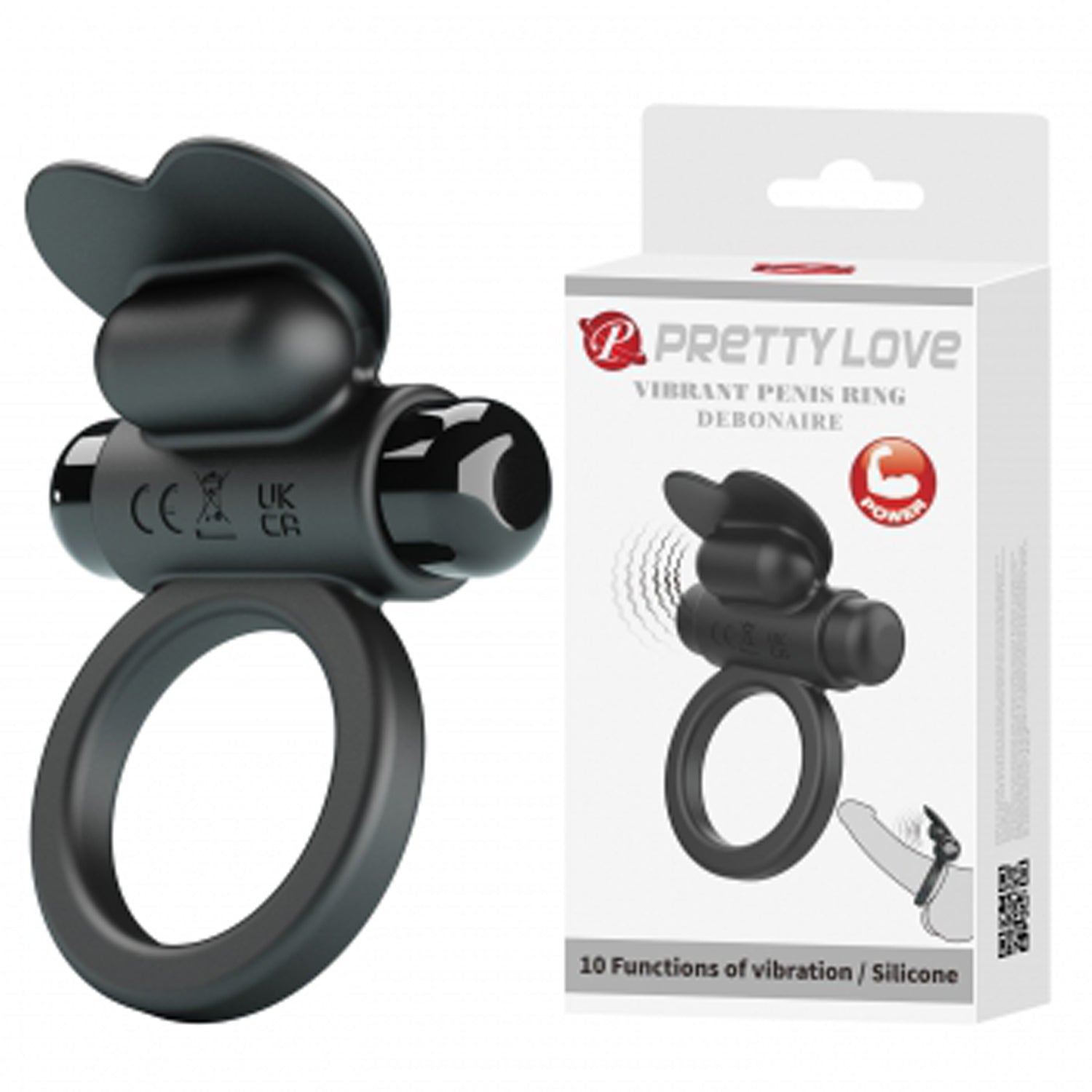 Vibrating Penis Ring Debonaire - Black | 6959532328936 | Available at EroticWarehouse.com