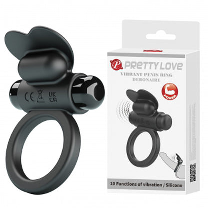 Vibrating Penis Ring Debonaire - Black | 6959532328936 | Available at EroticWarehouse.com