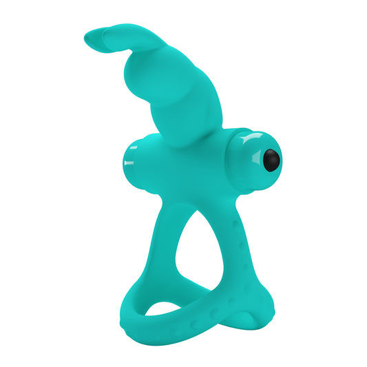 Passionate Figgy Penis Ring - Turquoise | 6959532328950 | Available at EroticWarehouse.com
