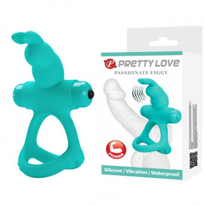 Passionate Figgy Penis Ring - Turquoise | 6959532328950 | Available at EroticWarehouse.com