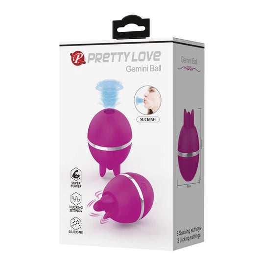Pretty Love - Gemini Ball - Fuchsia | 6959532327847 | Available at EroticWarehouse.com