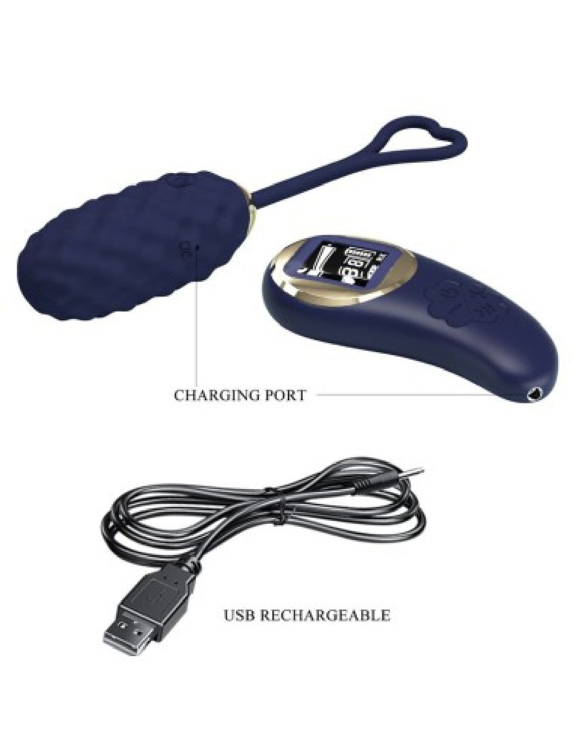 Vivian Remote Control Vibrating Egg - Blue | 6959532334586 | Available at EroticWarehouse.com