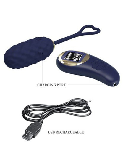 Vivian Remote Control Vibrating Egg - Blue | 6959532334586 | Available at EroticWarehouse.com