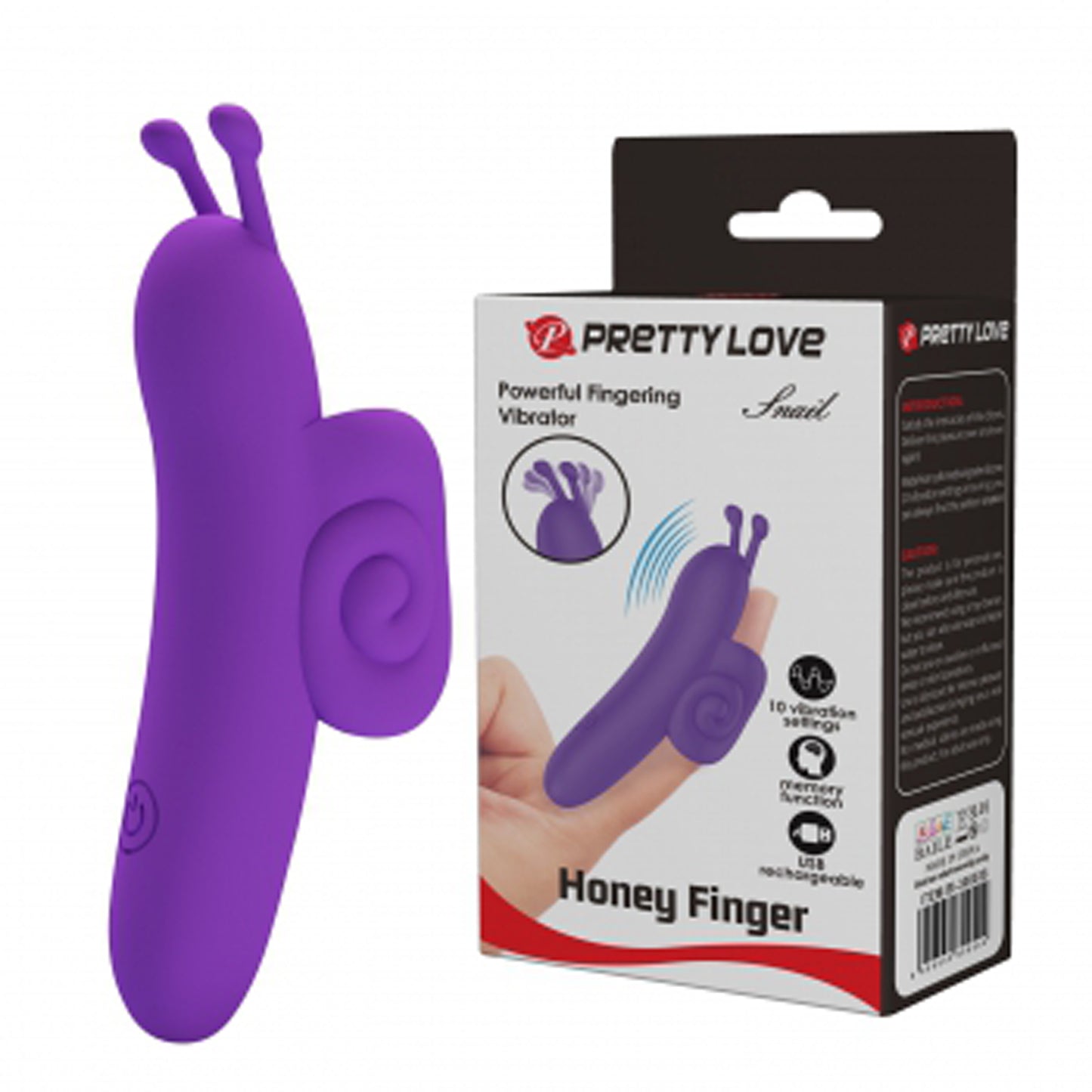 Snail Honey Finger Vibrator - Purple | 6959532329544 | Available at EroticWarehouse.com