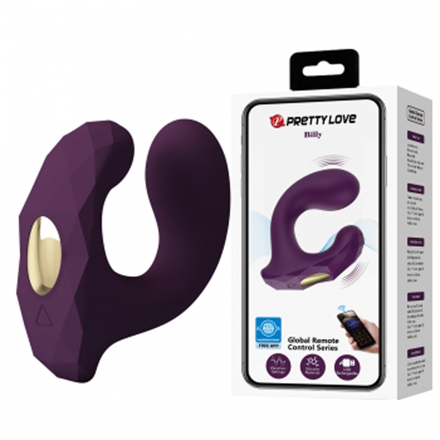 Billy Global App Control Vibrator - Purple | 6959532336238 | Available at EroticWarehouse.com