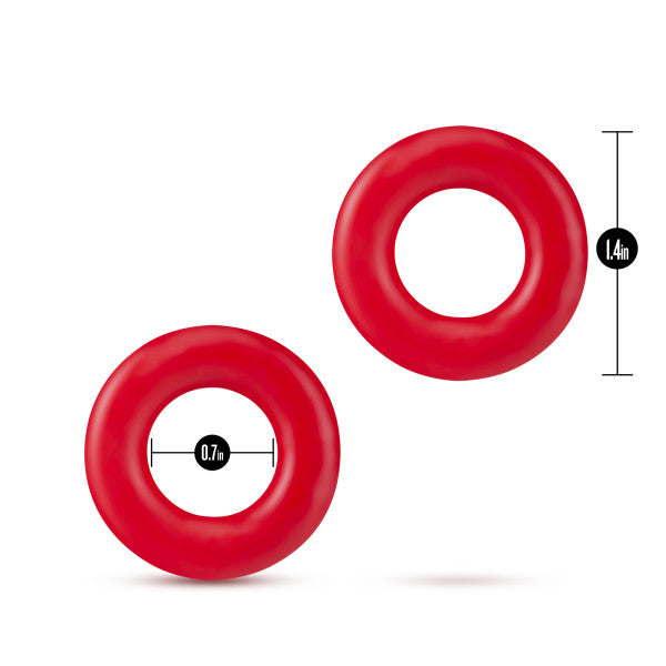 Stay Hard - Donut Rings - Red | 850002870244 | Available at EroticWarehouse.com