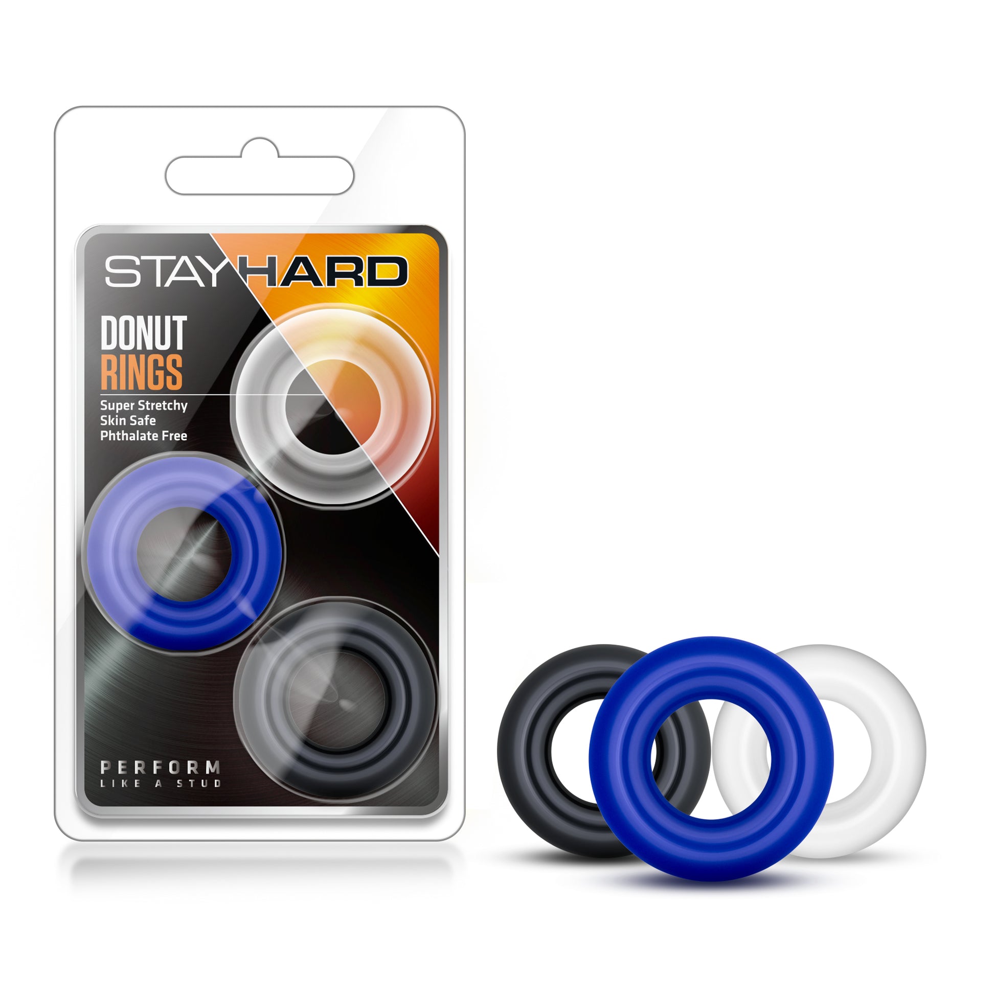 Stay Hard Donut Rings - 3 Pack | 853858007116 | Available at EroticWarehouse.com