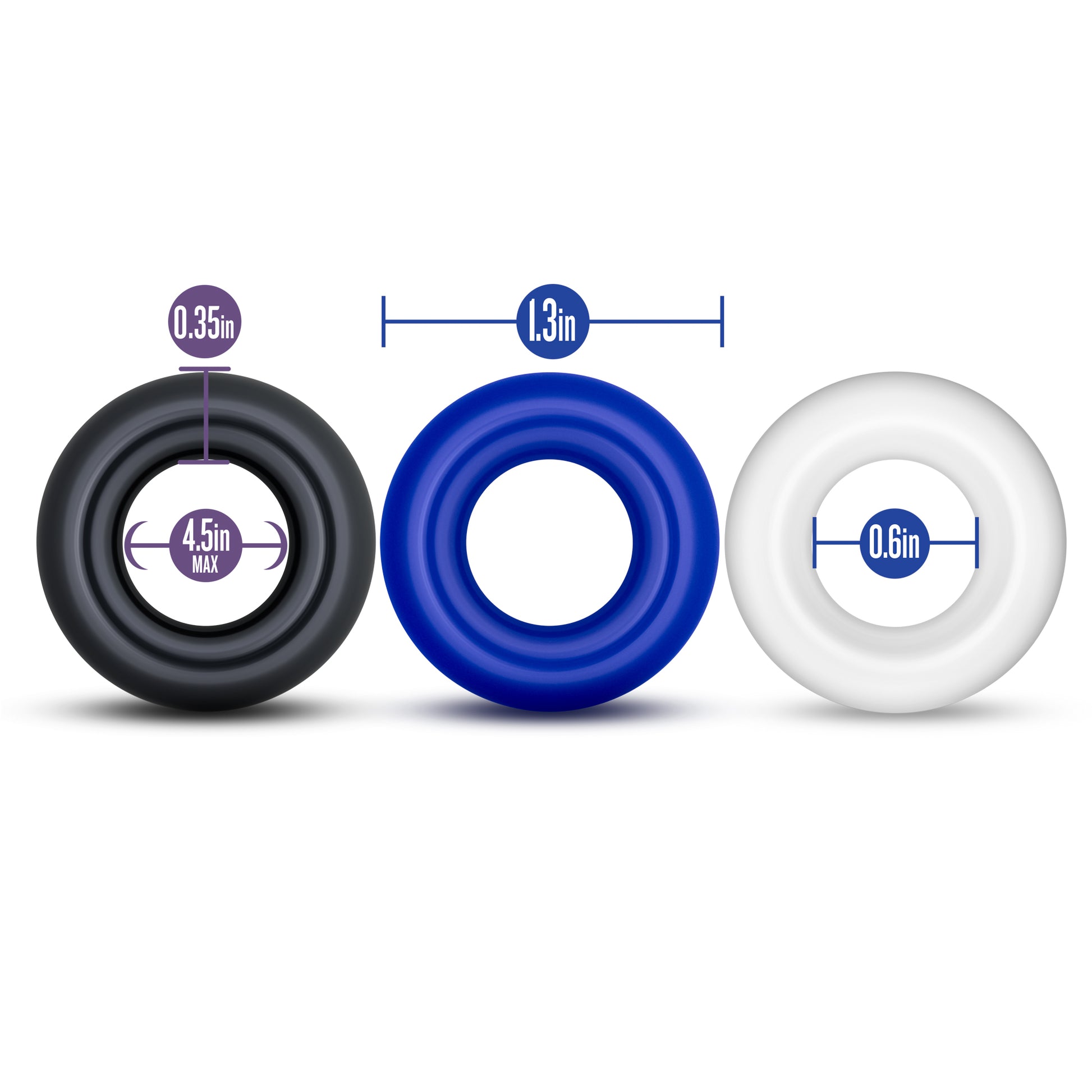 Stay Hard Donut Rings - 3 Pack | 853858007116 | Available at EroticWarehouse.com