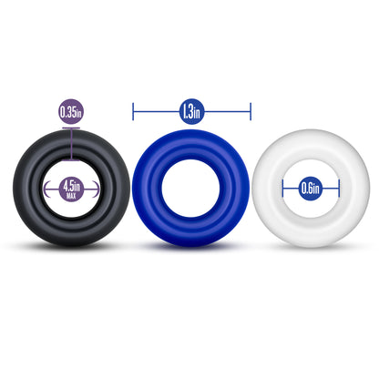 Stay Hard Donut Rings - 3 Pack | 853858007116 | Available at EroticWarehouse.com