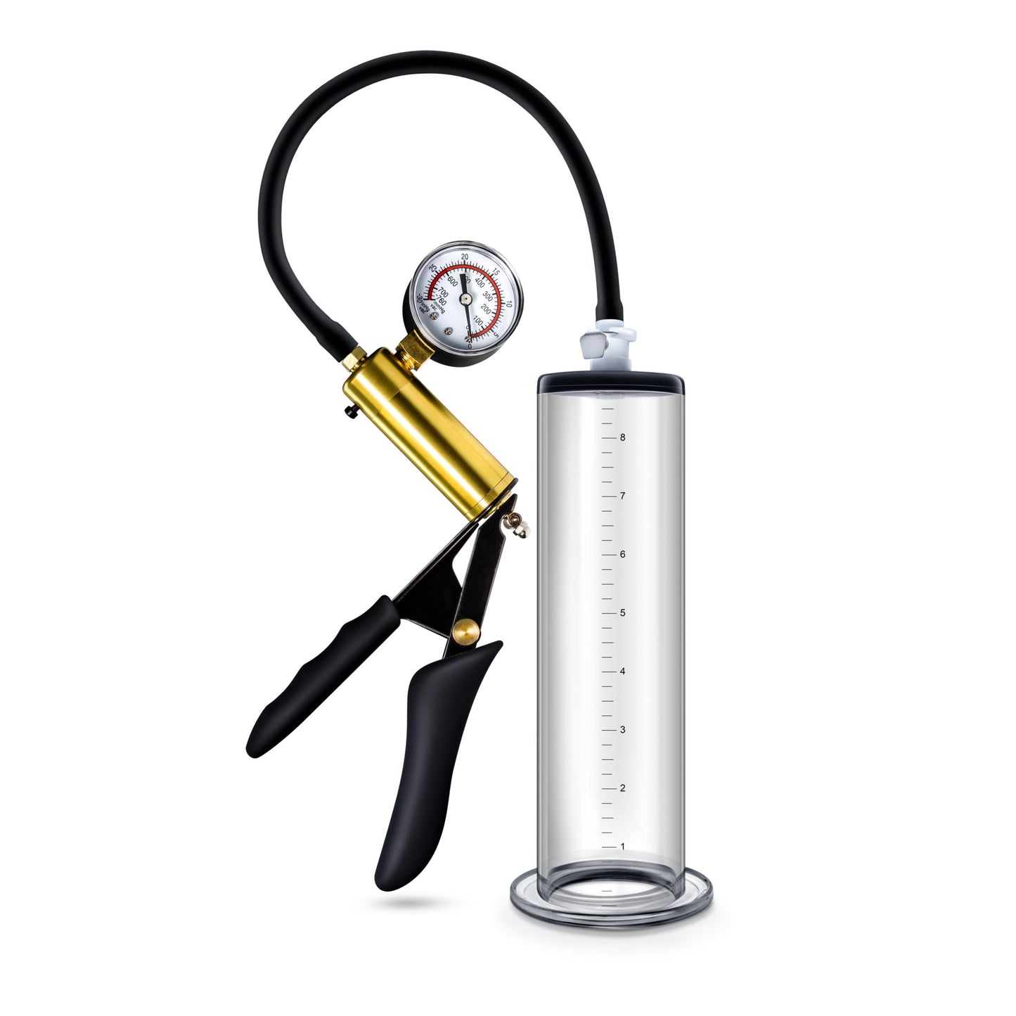 Performance - Vx6 Vacuum Penis Pump With Brass Pistol & Pressure Gauge - Clear | 853858007864 | Available at EroticWarehouse.com