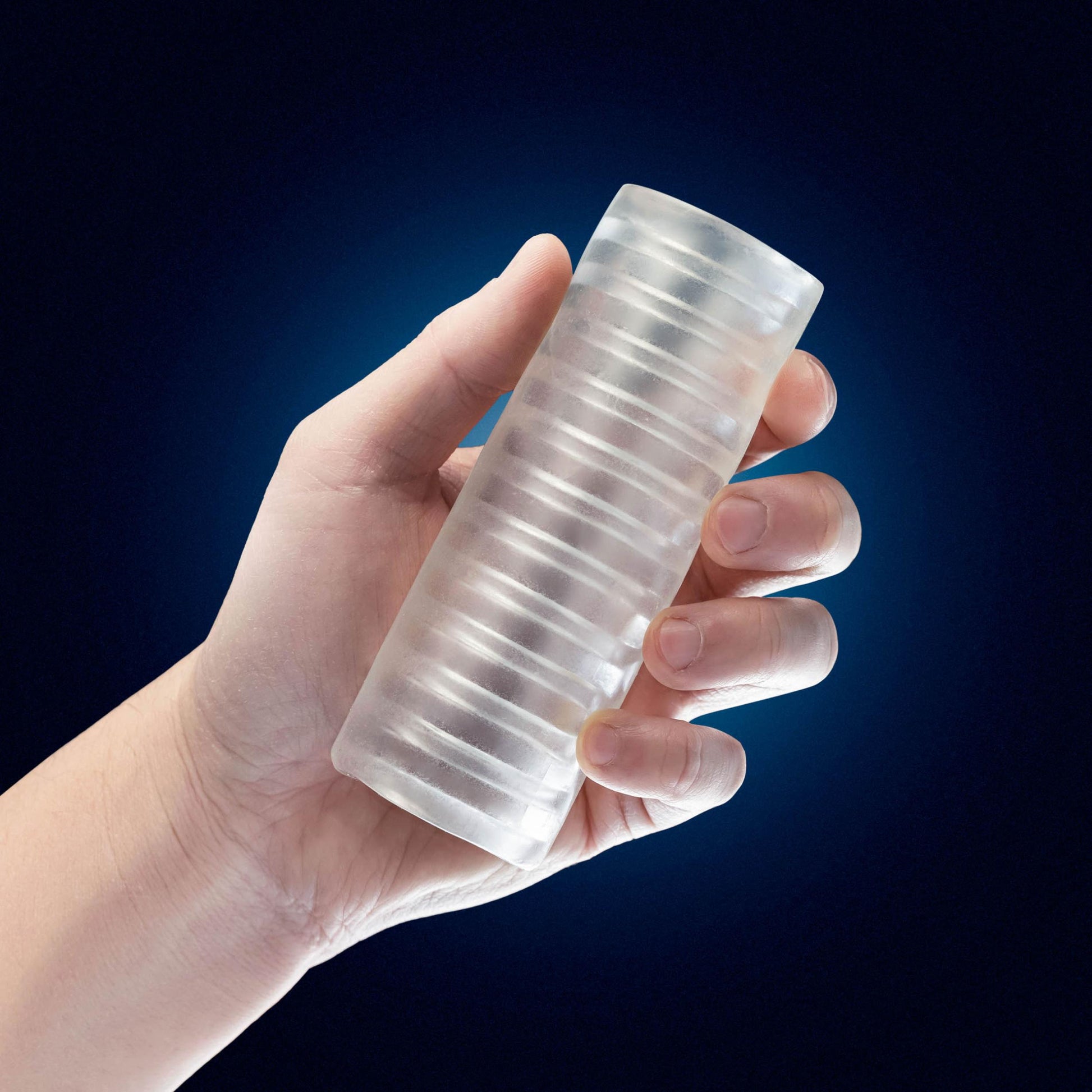 Rize - Ribz - Glow in the Dark Self - Lubricating Stroker - Clear | 819835029250 | Available at EroticWarehouse.com