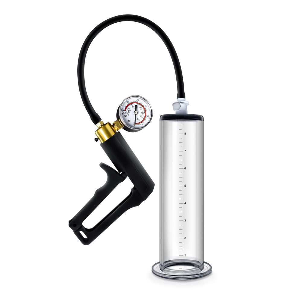 Performance - Vx7 Vacuum Penis Pump With Brass Trigger & Pressure Gauge - Clear | 853858007871 | Available at EroticWarehouse.com