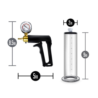 Performance - Vx7 Vacuum Penis Pump With Brass Trigger & Pressure Gauge - Clear | 853858007871 | Available at EroticWarehouse.com