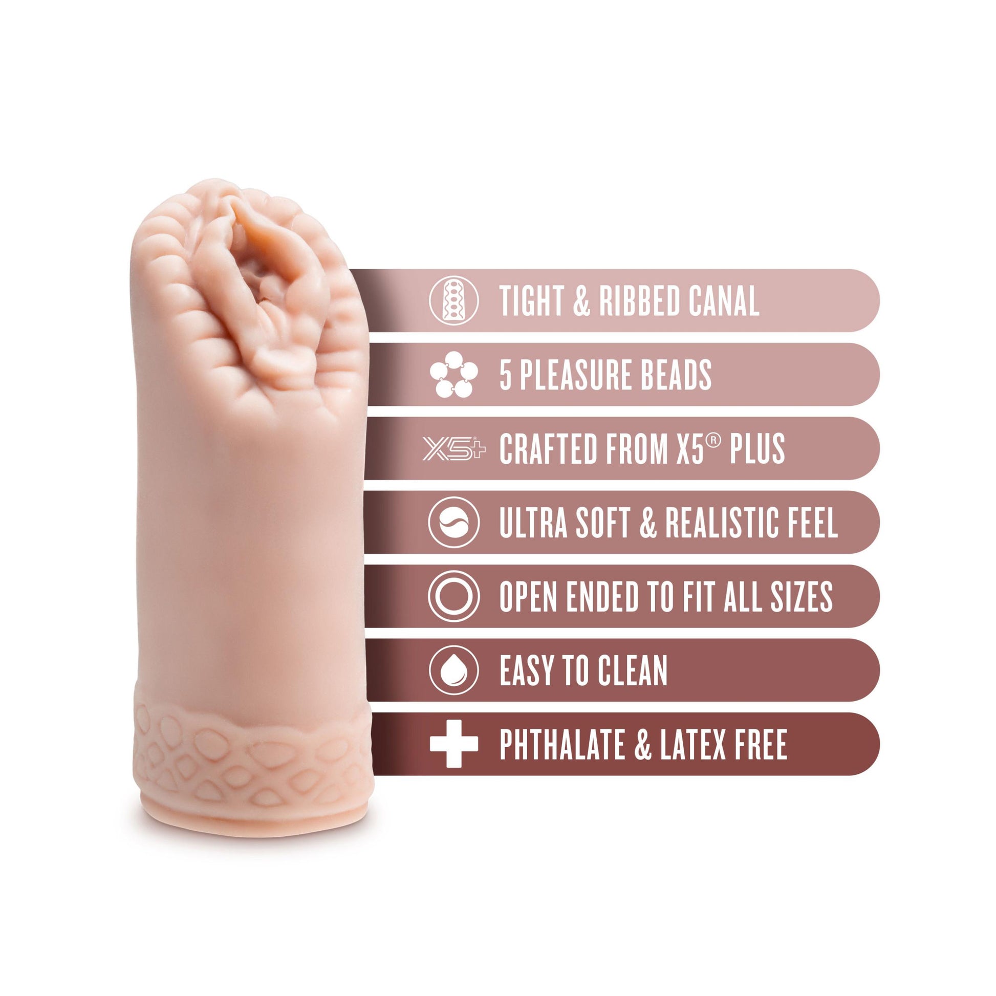 Alyssa AI Pussy Style Stroker With Pleasure Beads | 810138370100 | Available at EroticWarehouse.com