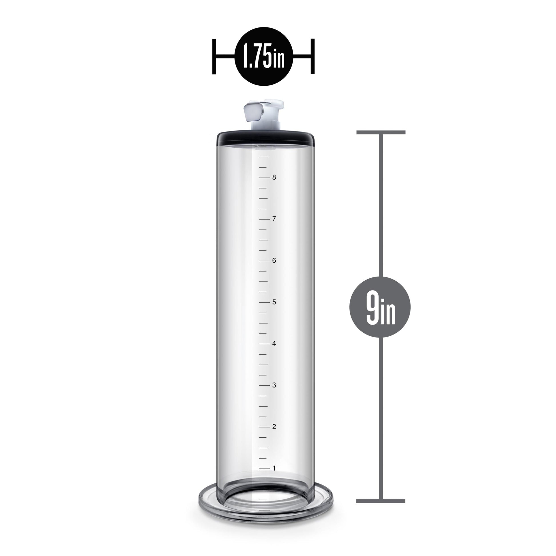 Performance Cylinder - 9 Inch X 1.75 Inch Penis Pump Cylinder – Clear | 853858007840 | Available at EroticWarehouse.com