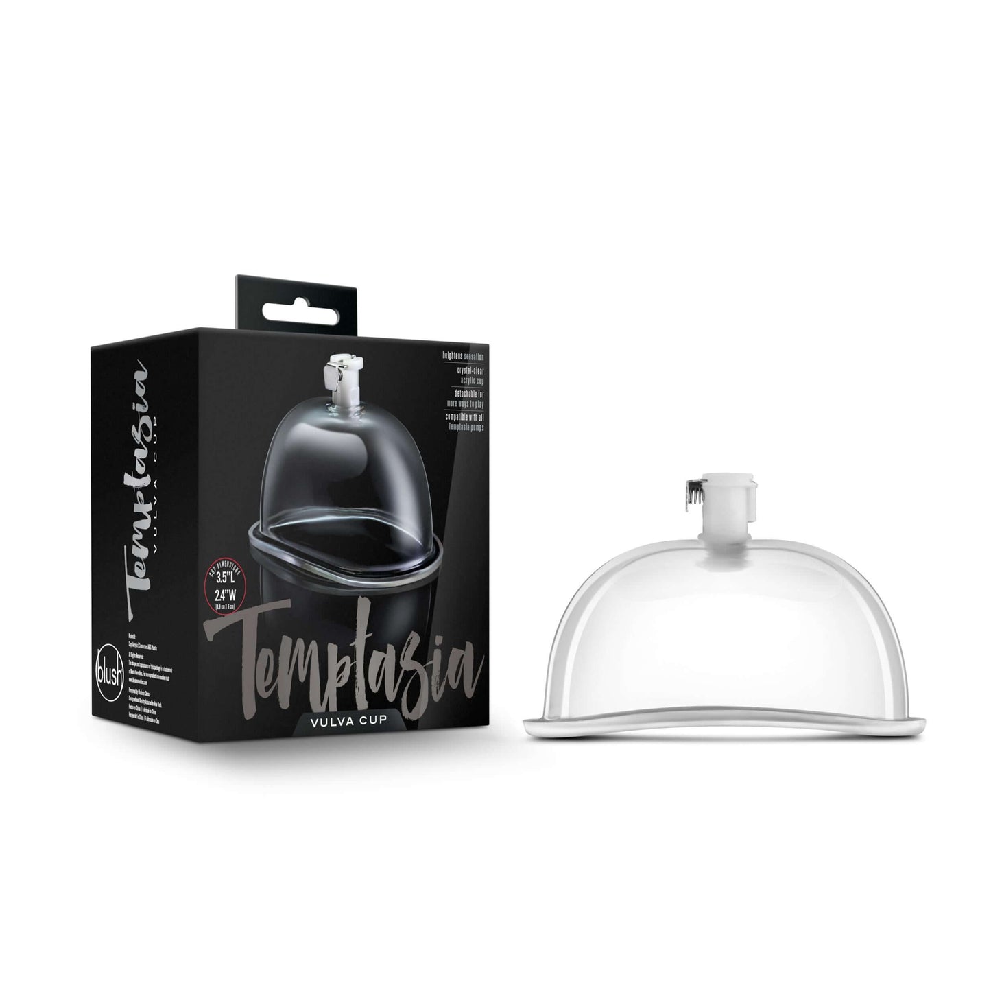 Temptasia – Vulva Cup - Clear | 819835024163 | Available at EroticWarehouse.com