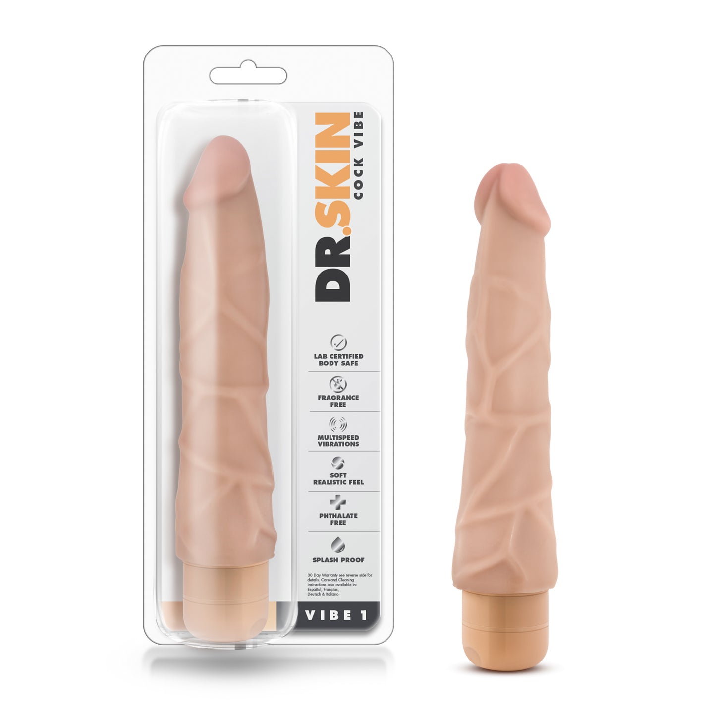 Dr. Skin - Cock Vibe # 1 - Beige | 735380100735 | Available at EroticWarehouse.com