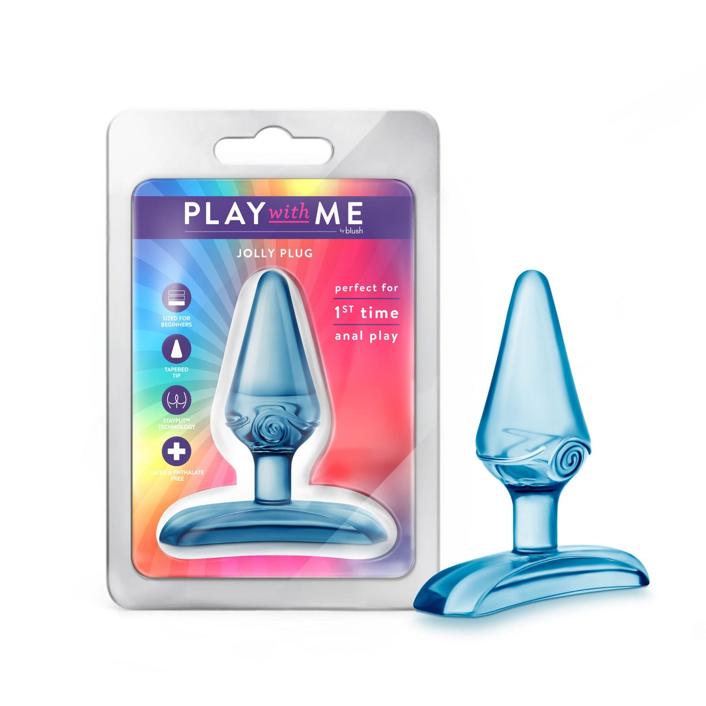 Play With Me - Jolly Plug - Blue | 735380100827 | Available at EroticWarehouse.com