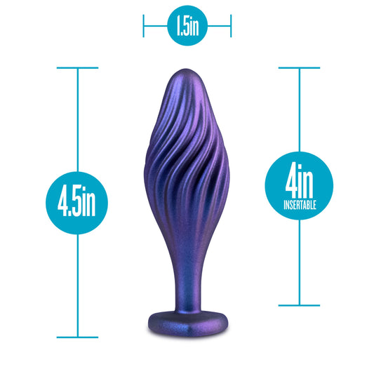 Anal Adventures Matrix - Swirling Bling Plug - Sapphire | 819835028888 | Available at EroticWarehouse.com