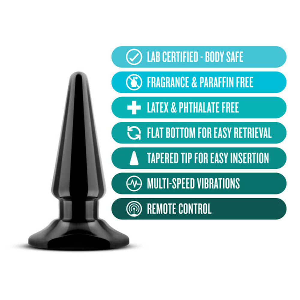 Anal Adventures - Basic Vibrating Anal Pleaser - Black | 819835025023 | Available at EroticWarehouse.com