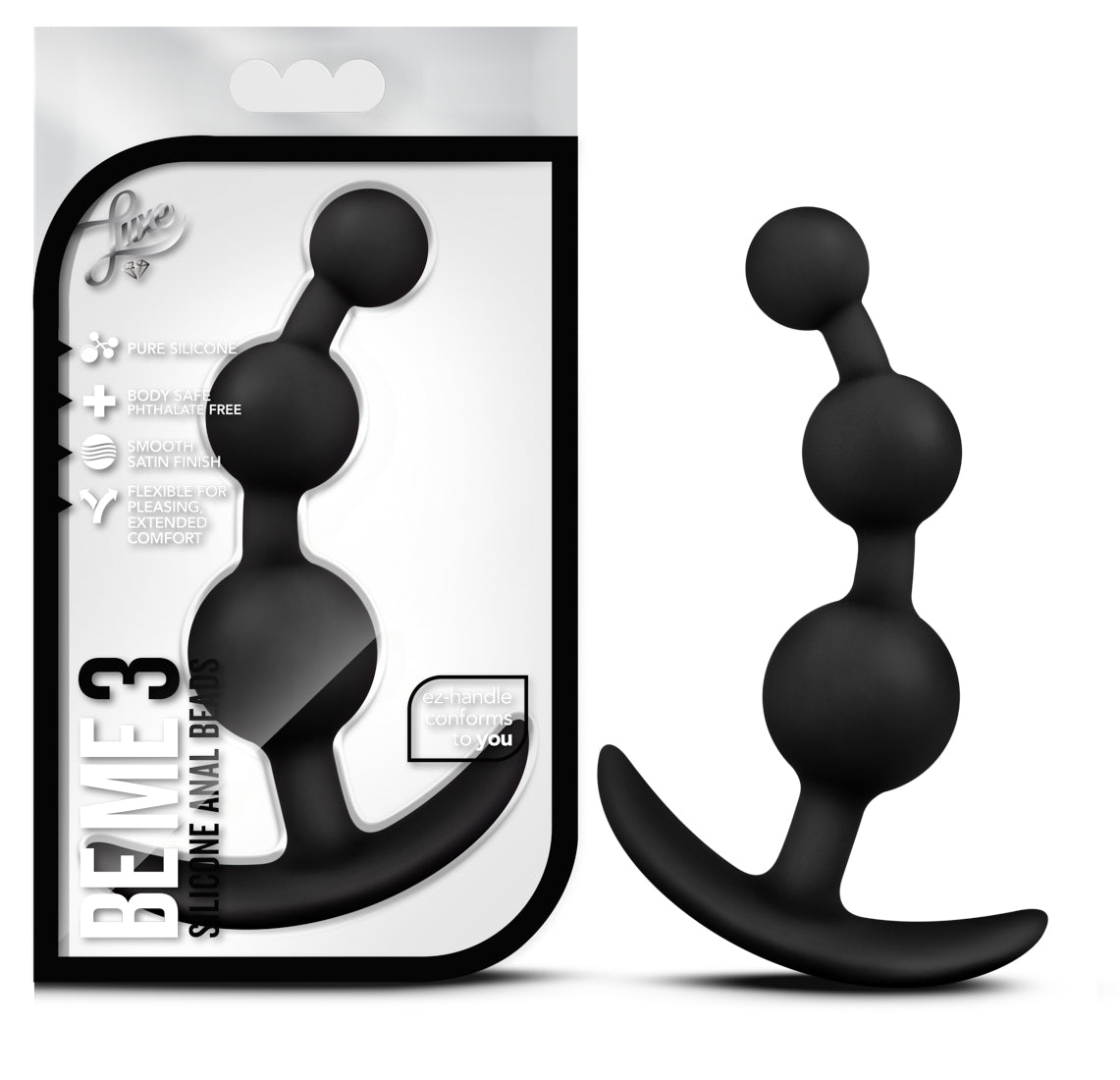 Luxe Be Me 3 - Black | 702730697948 | Available at EroticWarehouse.com