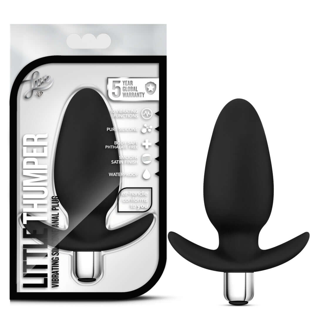 Luxe Little Thumper - Black | 702730697764 | Available at EroticWarehouse.com