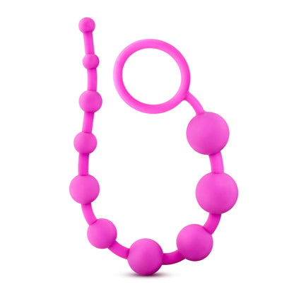 Luxe Silicone 10 Beads - Fuchsia | 702730691311 | Available at EroticWarehouse.com