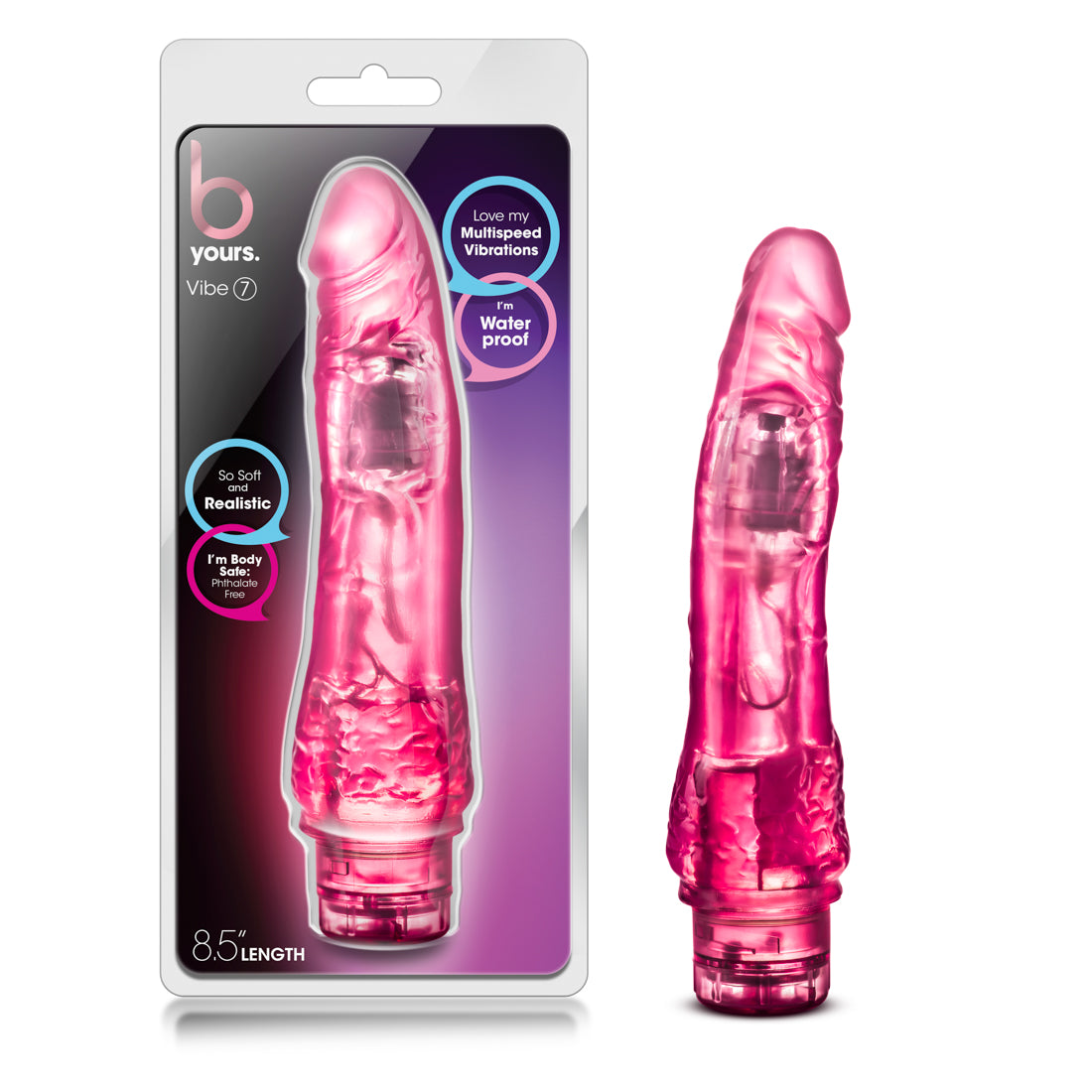 B Yours Vibe 7 - Pink | 702730698174 | Available at EroticWarehouse.com