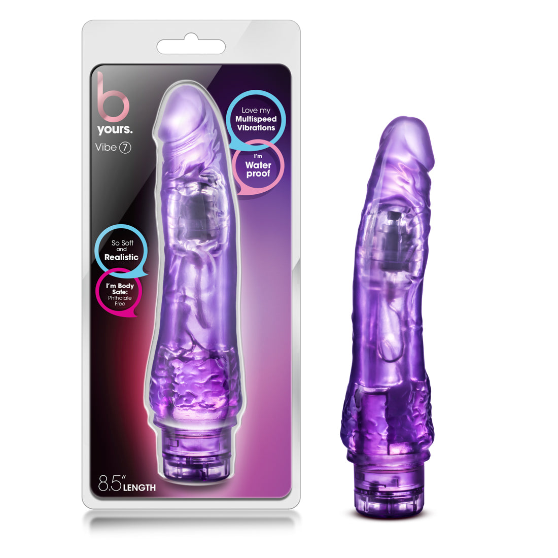 B Yours Vibe 7 - Purple | 702730698181 | Available at EroticWarehouse.com