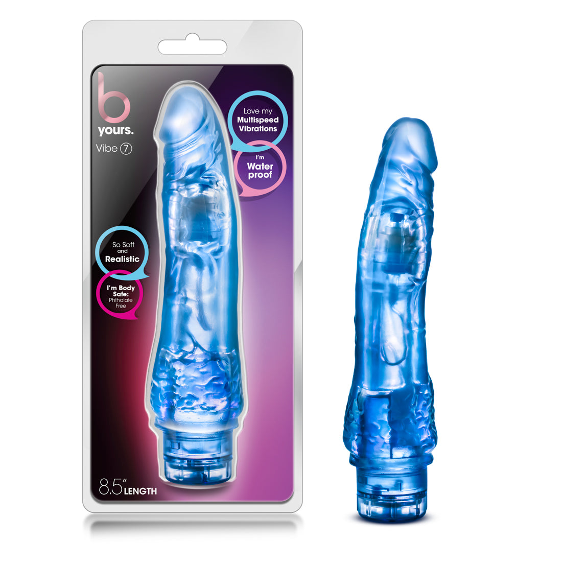 B Yours Vibe 7 - Blue | 702730698198 | Available at EroticWarehouse.com