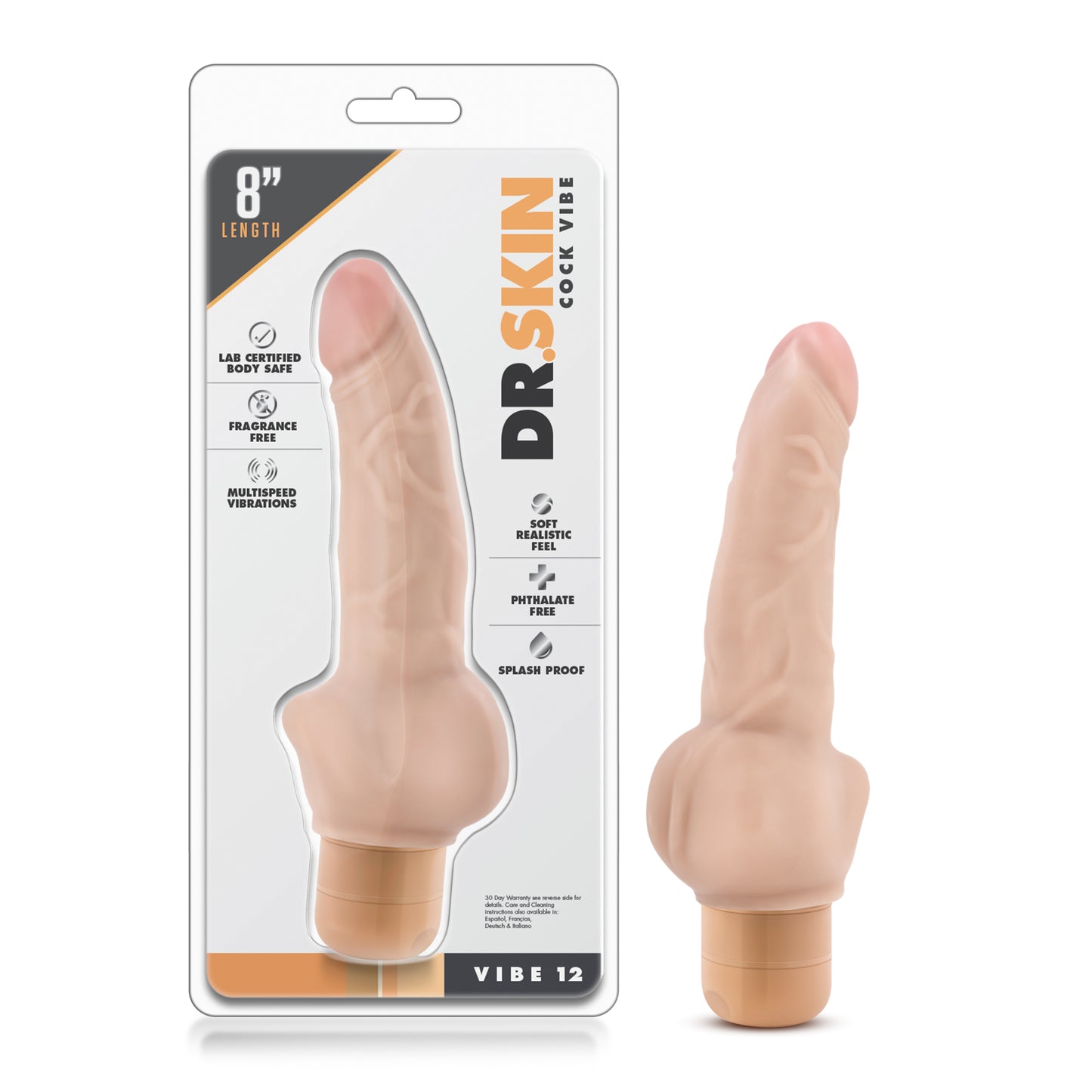 Dr. Skin - Cock Vibe #12 - Beige | 735380113735 | Available at EroticWarehouse.com