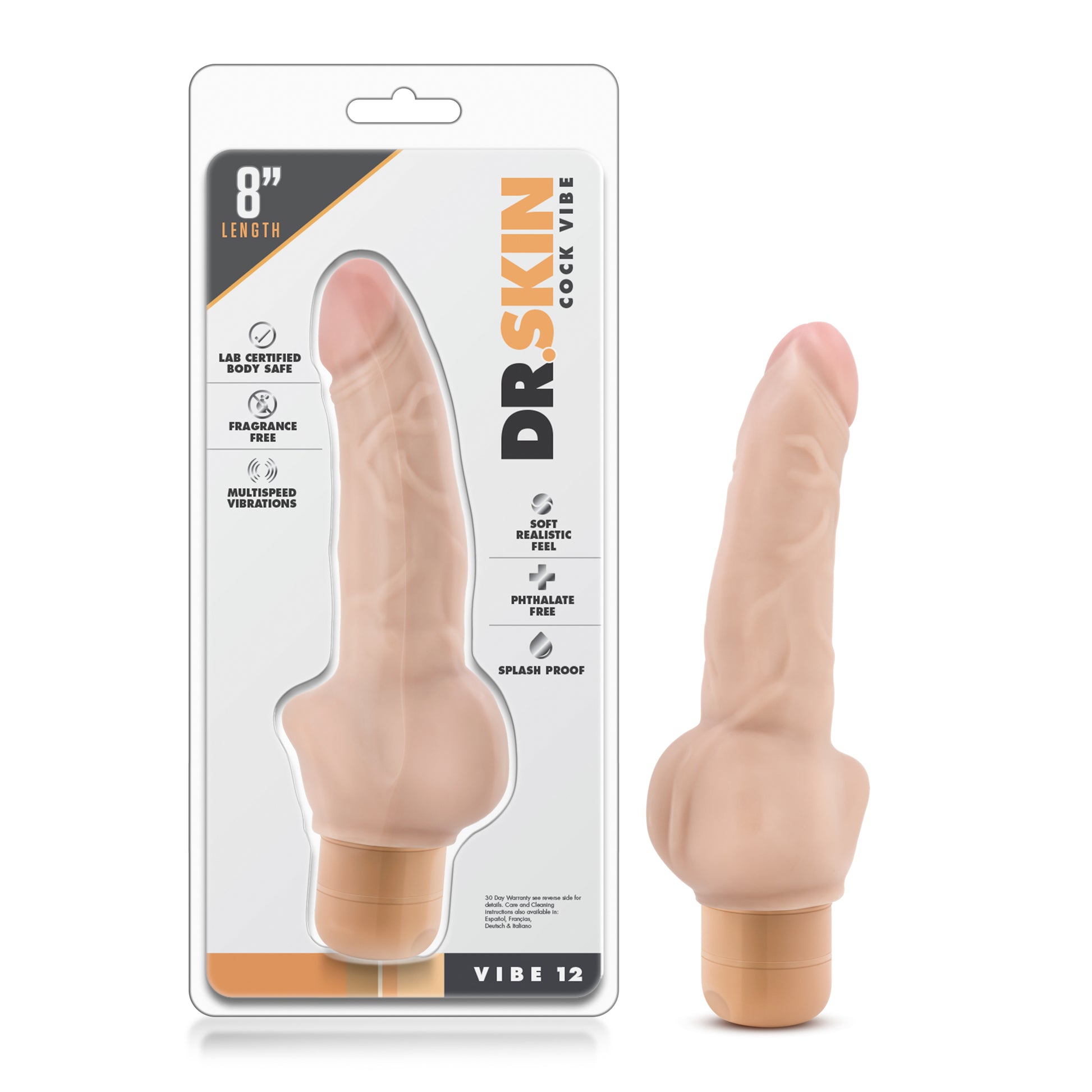Dr. Skin - Cock Vibe #12 - Beige | 735380113735 | Available at EroticWarehouse.com