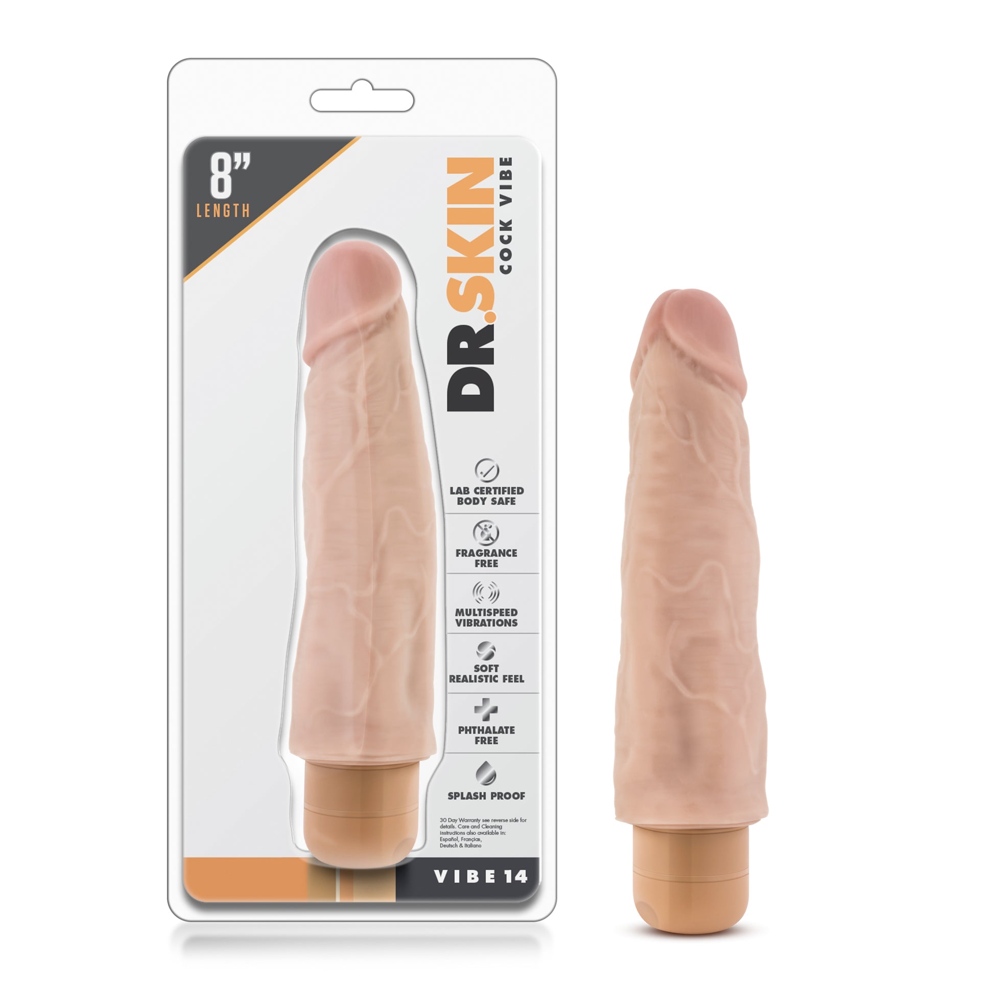 Dr. Skin - Cock Vibe 14 - Beige | 735380113834 | Available at EroticWarehouse.com